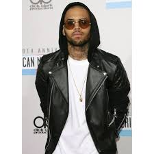 Chris Brown Bomber Black Hoodie Leather Jacket Black Jackets Leather Jacket Black Leather Biker Jacket Fitted Biker Jacket