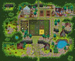 Themonokumafile Forget Me Not Farm Summer 10 Year 3 Mods Map Map Recolor Buildings Makers Stardew Valley Stardew Valley Layout Stardew Valley Farms