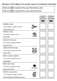 Provide your voter information to view a sample ballot. The Combined Authorities Mayoral Elections Order 2017