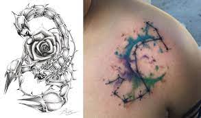 A realistic scorpion tattoo design on the chest is the best way to represent your zodiac sign. Scorpio Constellation Tattoo