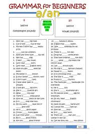 Grammar For Beginners A Or An Worksheet Free Esl Printable Worksheets Made By Teachers English Grammar Worksheets Learn English English For Beginners