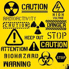 Set Of Warning Hazard Symbols Hazard Symbols Hazard Symbol Biohazard Symbol