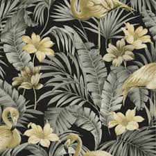 Wallpaper walls decor wall wallpaper floral wallpaper glitter wallpaper stunning wallpapers wallpaper roll tree wallpaper linen wallpaper arts and crafts house rug design floral wallpaper peacock green retro floral vintage floral wallpapers green wallpaper wallpaper uk. Graham Brown Sandrine Green Black Cream Tropics Dark Chiq Floral Flamingo Wallpaper 106740 Uncategorised From Wallpaper Depot Uk
