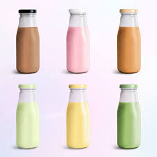 Download Premium Psd Of Colorful Milk Tea In Glass Bottle Mockups 2392081 In 2020 Bottle Mockup Milk Tea Glass Bottles