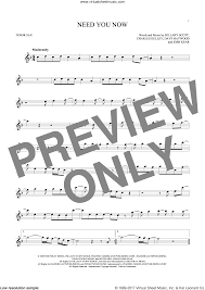 A Need You Now Sheet Music For Tenor Saxophone Solo Pdf