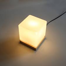 Our large selection of lamp fittings and lamp parts gives you infinite ways to create your very own light solution. Industrial 5 W Table Lamp With Cube Glass Shade And Wooden Lamp Base Beautifulhalo Com