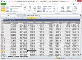 Bi Weekly Mortgage Payment Amortization Template For Excel