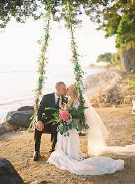 Romantic Tropical Maui Wedding With A Floral Swing At Olowalu Plantation House 100 Layer Cake