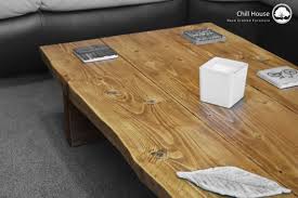 Hand made by ourselves with rustic charm. Waney Live Edge Coffee Table Rustic Tudor Oak Solid Wood Etsy
