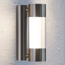 Some stainless steel sconces can be shipped to you at home, while others can be picked up in store. Robledo Led Outdoor Wall Light In Stainless Steel Lights Co Uk