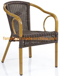This photo is before i added the blue cushion covers. China Aluminum Frame Wicker Bamboo Look Dining Chair Outdoor Restaurant Furniture China Restaurant Chair Restaurant Furniture