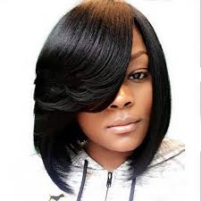 It's got a bouffant crown and it's cut behind the ears. Amazon Com Scentw Short Pixie Cut Bob Synthetic Wigs For Women Heat Resistant Costume African American Wigs With Side Bangs Natural Brown Full Wigs Look Real Free Wig Cap Black Beauty