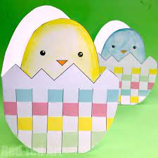This video is sponsored by astrobrights® papers. Printable Easter Chick Card With Woven Egg Red Ted Art