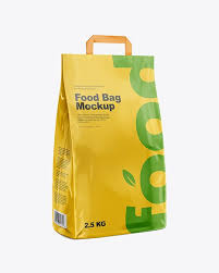 Glossy Food Bag Mockup Half Side View In Bag Sack Mockups On Yellow Images Object Mockups Bag Mockup Mockup Free Download Free Packaging Mockup