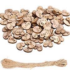 Wowoss 300 Pcs Rustic Wooden Love Hearts Wood Slices Craf Https Www Amazon Com Dp B07q43qbgg Re Wood Slice Crafts Natural Wood Table Wooden Heart Confetti
