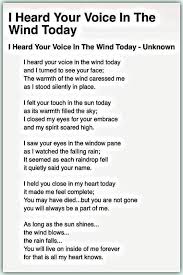 I Heard Your Voice In The Wind Today Grieving Quotes Grief Quotes Grief Poems