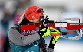 Laura dahlmeier won germany's first gold medal of the 2018 winter olympics on saturday, snatching victory in the women's biathlon sprint. Logical Explanation For Why Olympic Biathlon Uses Guns