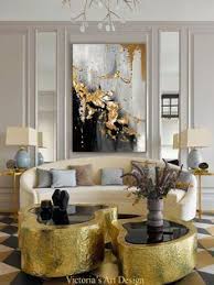 Oil Painting Original Oil Painting Abstract Modern On Canvas Etsy In 2020 Gold Living Room Home Decor Decor