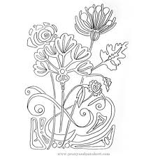 Drawing In Art Nouveau Style Art Nouveau Drawing Flower Drawing Art Nouveau Flowers William Morris Art