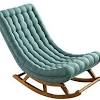 Patio glider armchair metal rocking arm chair swing garden porch rocker seat. 1