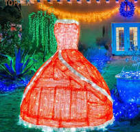 3D Elegant Princess Dress up Motif Lights for Events