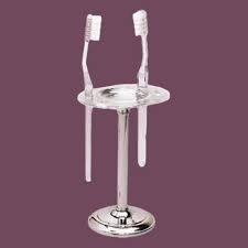 Besides that, the toothbrush holder such types of toothbrush holders are ideal to keep only brushes. Vintage Freestanding Toothbrush Holder Chrome Brass Renovator S Supply Walmart Com Walmart Com