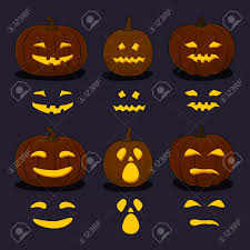 Favorite add to jack skellington bow dollfacedesignss. Set Of Carved Scary Halloween Pumpkins On Dark Background A Jack O Lantern Pumpkin Carving Stencil Templates Vector Illustration Royalty Free Cliparts Vectors And Stock Illustration Image 64473303