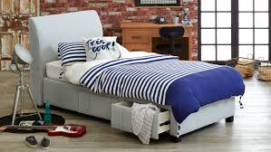 The crib turned loft bed plan. Buy Jett King Single Bedhead With Storage Drawer Base Harvey Norman Au