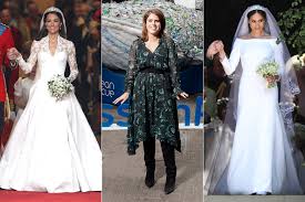 In 2011, princess kate married prince william in a. How Eugenie S Wedding Dress Will Compare To Meghan And Kate S People Com