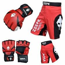 Details About Mma Gear Ufc Gloves Grappling Glove Ufc Fight Kick Boxing Cage Fighter Red Zeepk