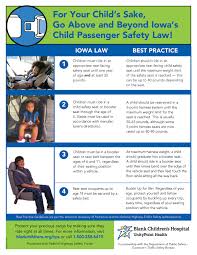 Iowa Child Passenger Safety Law Blank Childrens Hospital