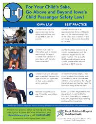 iowa child passenger safety law blank childrens hospital