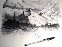 Download now potret pensil menggambar telinga bamaandrew the goldenpencil. 33 Gambar Lukisan Pemandangan Dari Pensil 100 Gambar Sketsa Pemandangan Alam Pantai Gunung Desa Download Lukisan Pe Gambar Lanskap Gambar Awan Pemandangan