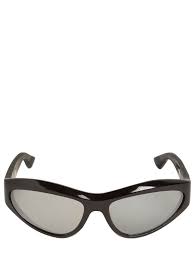 Bottega Veneta Bv1077s Rounded Mask Acetate Sunglasses Luisaviaroma