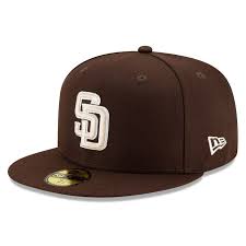 Men S New Era Brown San Diego Padres Alternate 2020 Authentic Collection On Field 59fifty Fitted Hat Fitted Hats Mens Summer Hats San Diego Padres