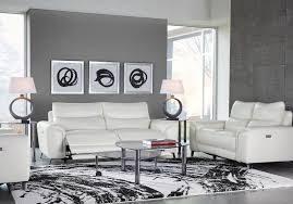 1700 Astoria Heights White Leather 2 Pc Power Reclining Living Room Reclining Living Room Leather Leather Living Room Furniture Living Room Sets Furniture