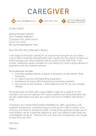 Caregiver Cover Letter Sample Resume Genius
