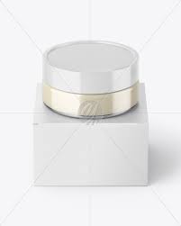Download Clear Glass Cosmetic Jar With Paper Box Mockup In Jar Mockups On Yellow Images Object Mockups PSD Mockup Templates