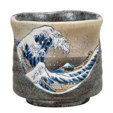 Kutani Yaki Ware Japanese Yunomi Tea Cup Hokusa Made In Japan In Ishikawa Famous Japanese Traditional Pottery Kutan Japanese Ceramics Hokusai Japanese Bowls