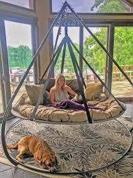 This rooftop lounge is a relaxing oasis amidst the hustle and bustle of downtown chicago. Flying Saucer Hammock Chair With Tripod Stand Outdoor Hammock Outdoor Hammock Chair Hammock Stand