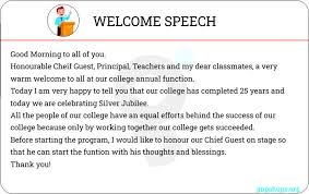 Welcome Speech In English 700 Words Speech Top 5