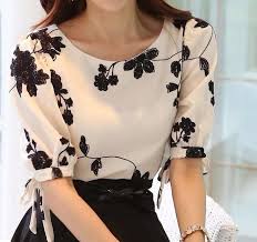 Gender Women Decoration None Clothing Length Regular Sleeve Style Regular Pattern Type Floral Style Printed Chiffon Tops Chiffon Tops Women Shirts Blouse