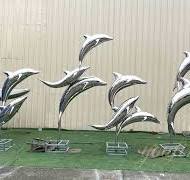 Mirror Polished Stainless Steel Dolphin Sculpture ...