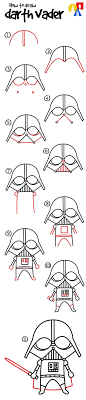 How To Draw A Cartoon Darth Vader Star Wars Drawings Art For Kids Hub Darth Vader Art