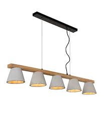 Free shipping starting at $49.95 + no hassle easy returns! Linear Pendant With Concrete Style Shades Black Detail