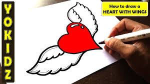 Starting from there, you need to draw reasonably. How To Draw A Heart With Wings Easy Youtube