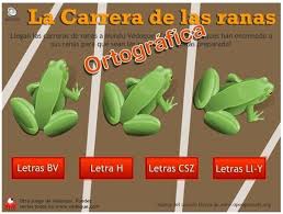 La Carrera Ortografica De Las Ranas B V H C S Z Ll Y 4º Primaria Lengua Espanola Aprender Ortografia Ortografia Y Ortografia Basica