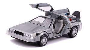 1:24 delorean back to the future 1 time machine diecast model car collection. Jada Toys 1 24 Back To The Future Delorean Time Machine Folding Wheels Light Sound Kapow Toys