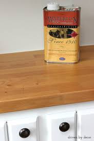 Quickly age and soil woodwind instrument with steel wool vinegar and finishing wax oregon other food for thought rubber wax oil to polish the finished piece if desired. Sealing Butcher Block Countertops Waterlox Vs Mineral Oil Driven By Decor