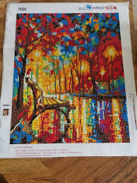 Diamond artwork can be showcased in. Finished Diamond Painting Before Framing Diamond Painting Finished Diamond Painting Ideas Diamond Dot Painting